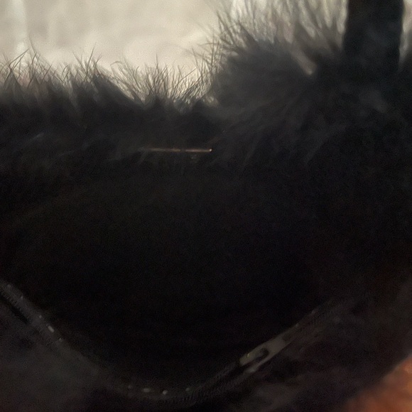 ANTONIO SCEPI~ITALY~BLACK/FUR~ MINI HANDBAG~ - Picture 5 of 8